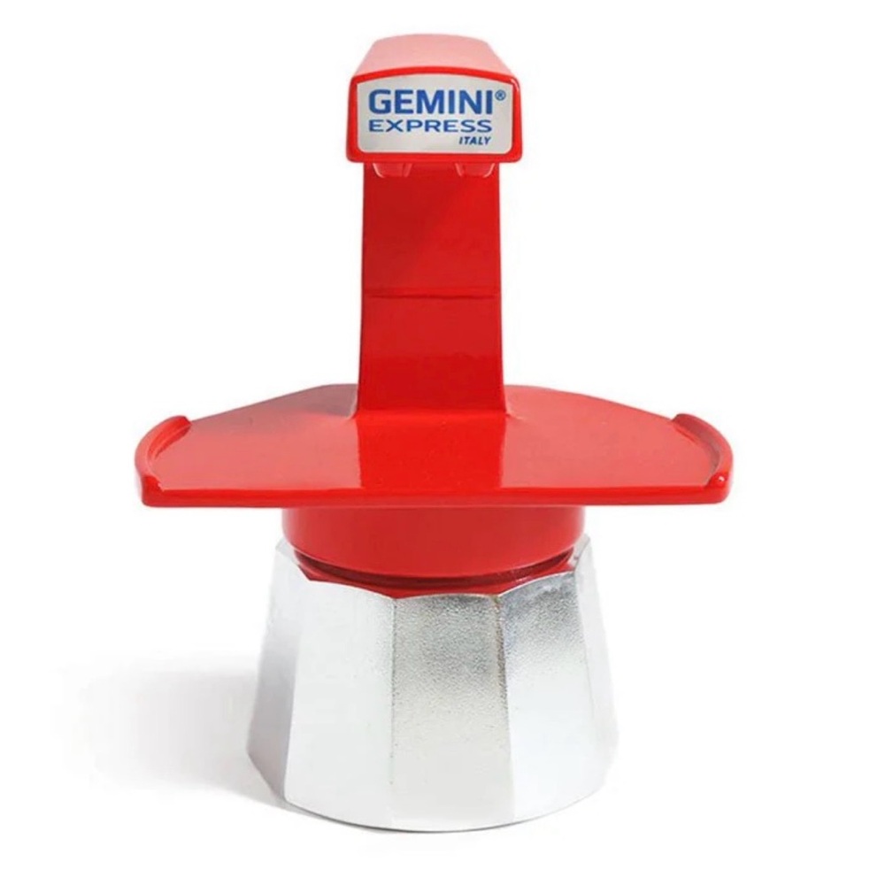 Gemini Express stovetop espresso maker in red - Picture 2 of 16